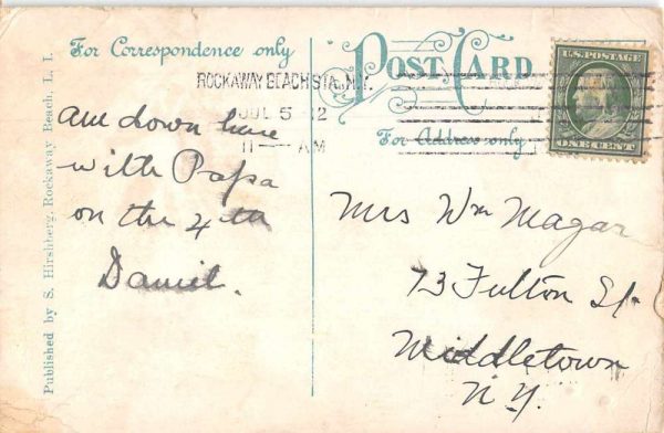 Rockaway Beach Long Island New York Boardwalk Tailor Shop Postcard JF685879 - Image 2