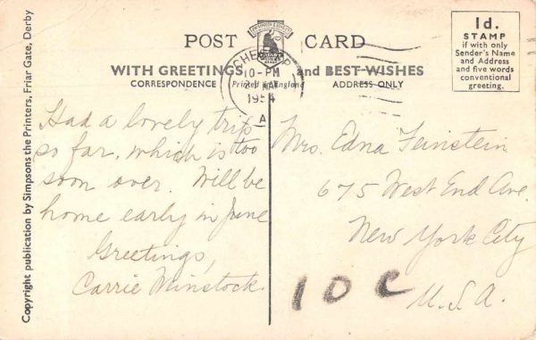Conway Wales Ferry Boat Deganwy Water View Vintage Postcard JF685891 - Image 2