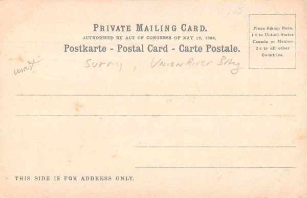 Surry Maine Curtis Cove Littlefields Landing Private Mail Postcard JF685919 - Image 2