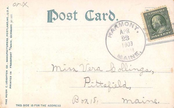Harmony Maine Rangeley Lakes Camp Bemis Lake Pier Postcard JF685922 - Image 2