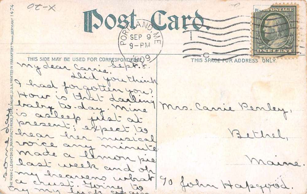 Rangeley Lakes Maine Sunset at Camp Bemis Vintage Postcard JF685923 - Image 2