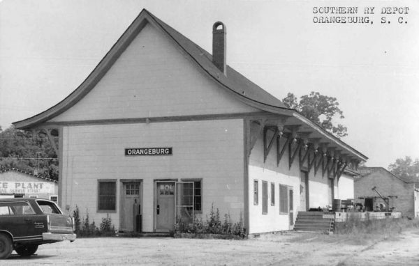 Orangeburg South Carolina Southern RY Depot Real Photo Vintage Postcard JF685983