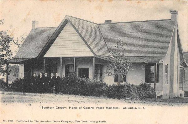 Columbia South Carolina Southern Cross General Hampton Home Postcard JF685996