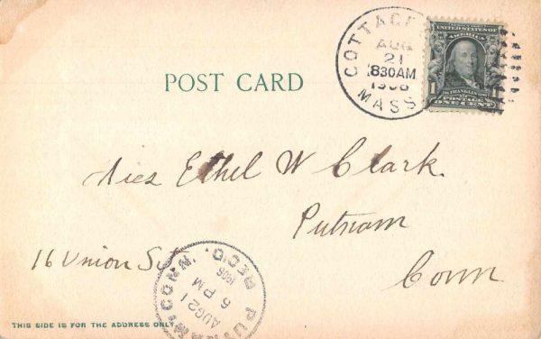 Lake Anthony Massachusetts ? Ocean View Harbor Scene Vintage Postcard JF685997 - Image 2