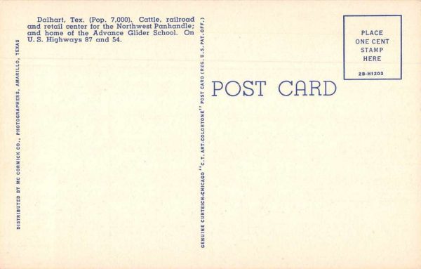 Dalhart Texas De Soto Hotel Exterior Vintage Postcard JF686015 - Image 2