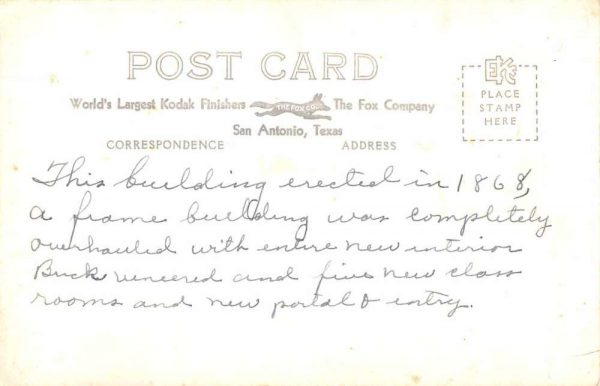 Whitesboro Texas Presbyterian Church Real Photo Vintage Postcard JF235314 - Image 2