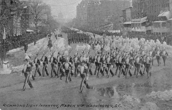 Washington DC Richmond Light Infantry March 4th Parade Vintage Postcard JF235345