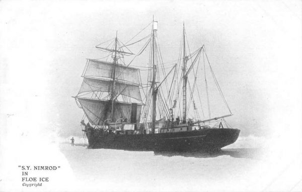 SY Nimroad in Floe Ice Ship Vintage Postcard JF235348