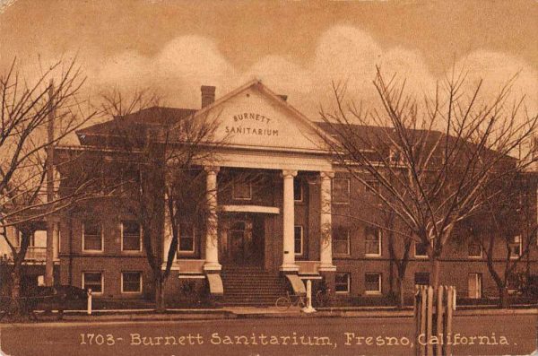 Fresno California Burnett Sanitarium Vintage Postcard JF235380