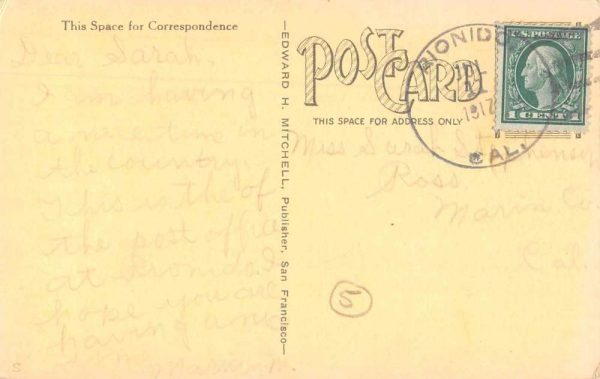 Rio Nido California Post Office Vintage Postcard JF235382 - Image 2