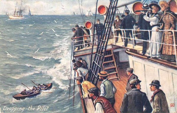 New York City Harbor Ship Pilot Steamer Tuck Vintage Postcard JF235419