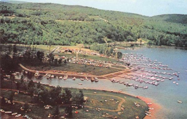 Huntingdon Pennsylvania Raystown lake Aerial View Vintage Postcard JF235437