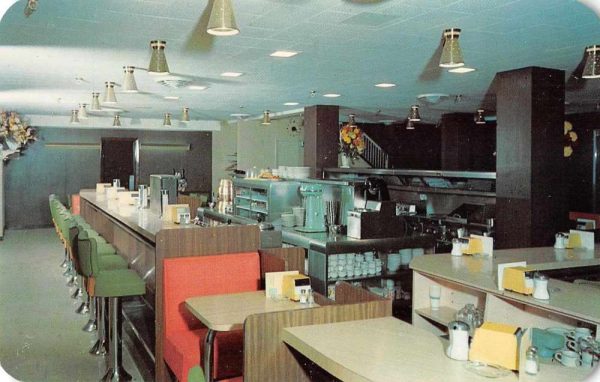 Providence Rhode Island Crown Hotel Coffee Shop Vintage Postcard JF235464