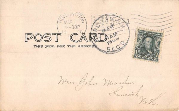 Huntington Indiana view of Methodist Episcopal Church real photo pc ZC548593 - Image 2
