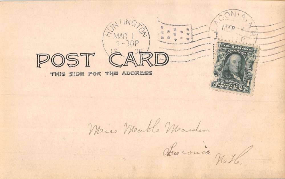 Huntington Indiana view of Central Christian Church real photo pc ZC548594 - Image 2