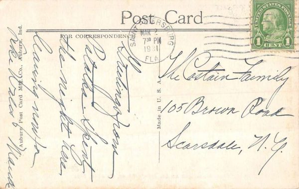 Palatka Florida scenic view moonlight on St John's River antique pc ZC548680 - Image 2