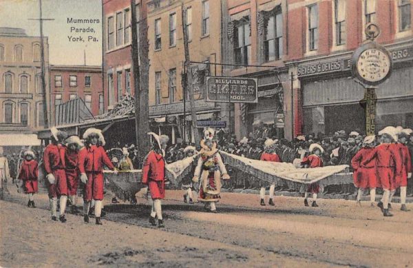 York Pennsylvania Mummers Parade Cigar and Billiards Vintage Postcard JG236668
