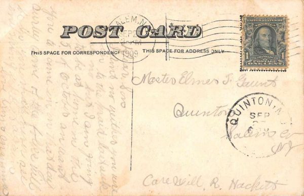 Salem New Jesery Court House Vintage Postcard JG236743 - Image 2