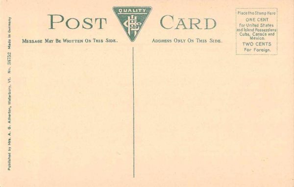 Waterbury Vermont Camel's Hump Vintage Postcard JG236778 - Image 2