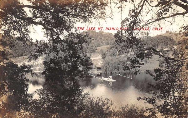 Danville California Mt Diablo Park Lake Real Photo Vintage Postcard JG236805