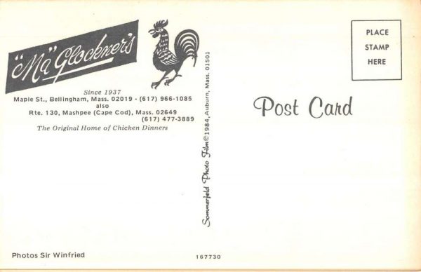 Bellingham Massachusetts multi-views M. A. Glockners restaurant pc ZC548712 - Image 2