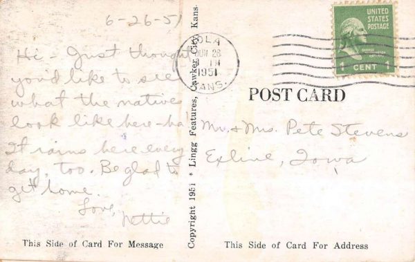 A Kansas Wheat Farmer man in hat with cigar humor antique pc ZC548787 - Image 2
