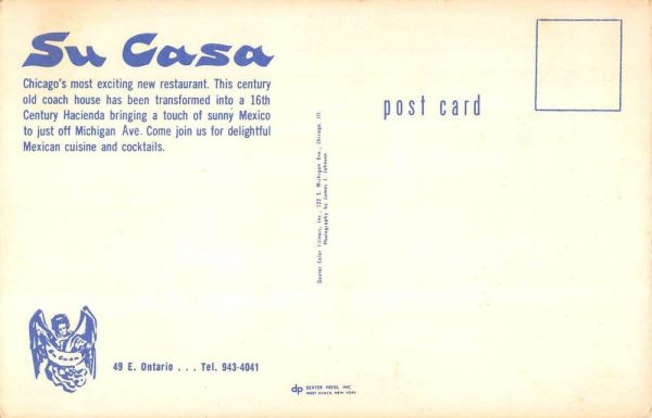 Chicago Illinois view of entrance Su Casa restaurant vintage pc ZC548822 - Image 2