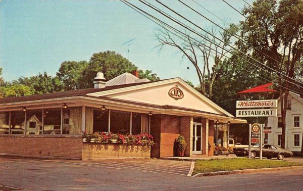 Skowhegan Maine entrance view Whittemore's Restaurant vintage pc ZC548830
