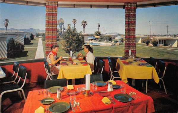 Tucson Arizona glass enclosed dining room The Biltmore vintage pc ZC548831