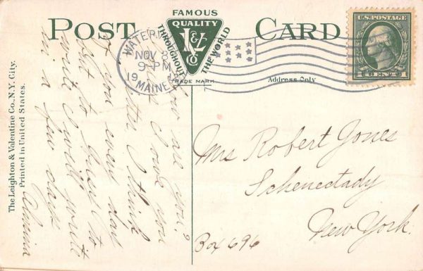 Waterville Maine horse buggy I. O. O. F. and Masonic Hall antique pc ZC548893 - Image 2