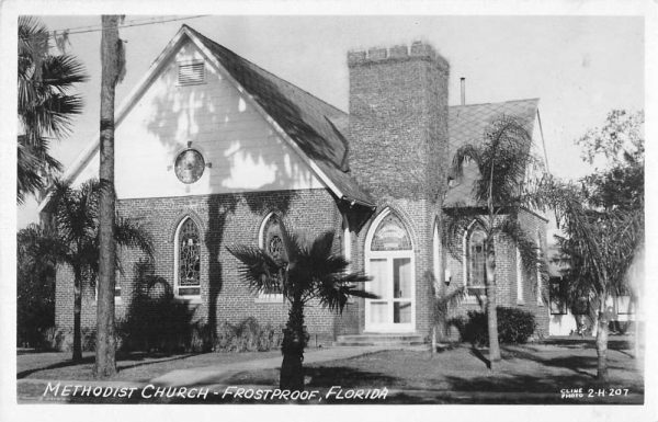 Frostproof Florida view of Methodist Church Cline photo real photo pc ZC548927
