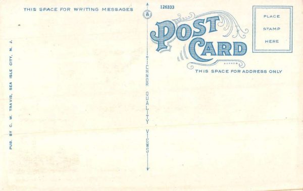 Sea Isle City New Jersey view of St Elizabeths Club antique pc ZC548955 - Image 2