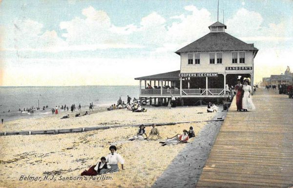 Belmar New Jersey Sanborn's Pavilion Cooper's Ice Cream antique pc ZC548971