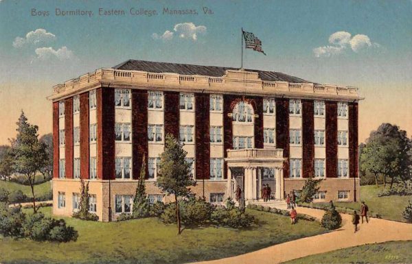 Manassas Virginia Eastern College Boys Dormitory Vintage Postcard JH230130