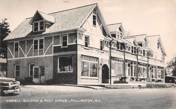 Millington New Jersey Coriell Building and Post Office Vintage Postcard JH230150