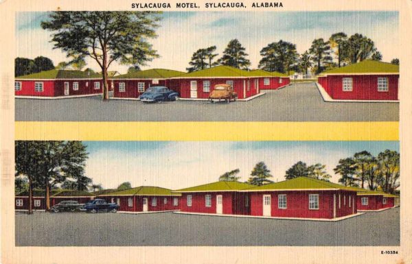 Sylacauga Alabama Sylacauga Motel Linen Vintage Postcard JH230170