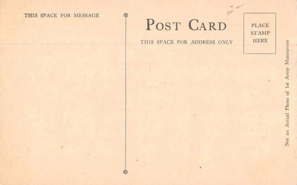 Manassas Virginia 1st Army Maneuvers Soldiers with Bayonettes Postcard JH230183 - Image 2