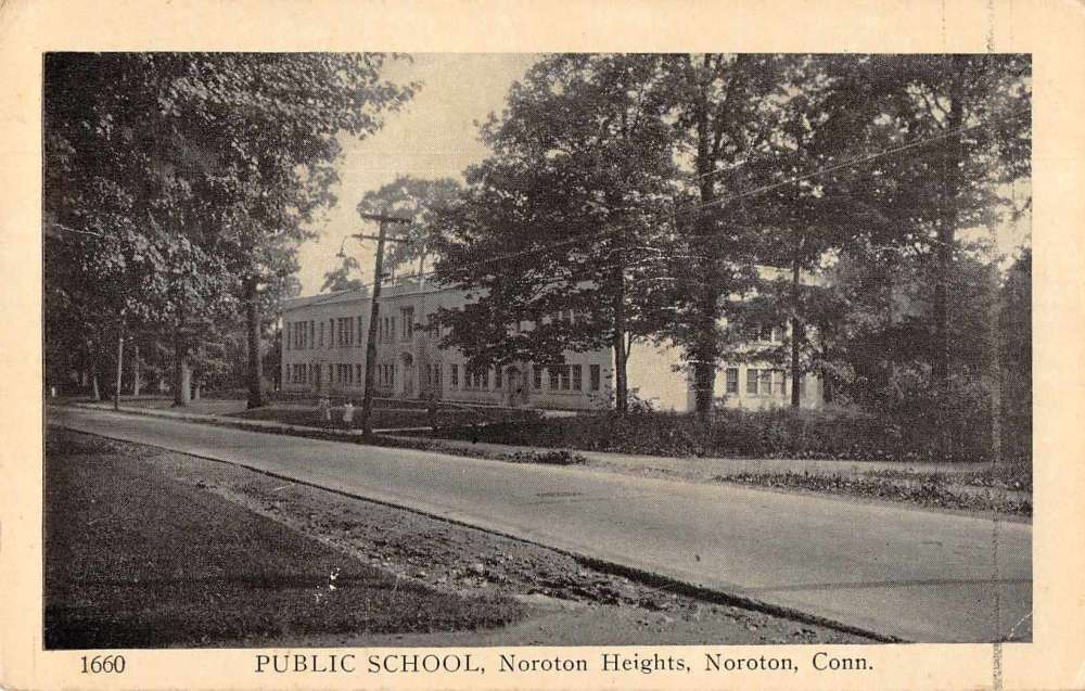 Noroton Connecticut Noroton Heights Public School Vintage Postcard
