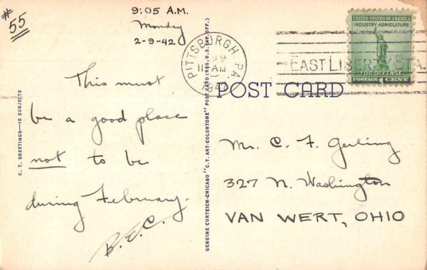 Two Rivers Wisconsin Beach Scene Greetings Vintage Postcard JH230318 - Image 2