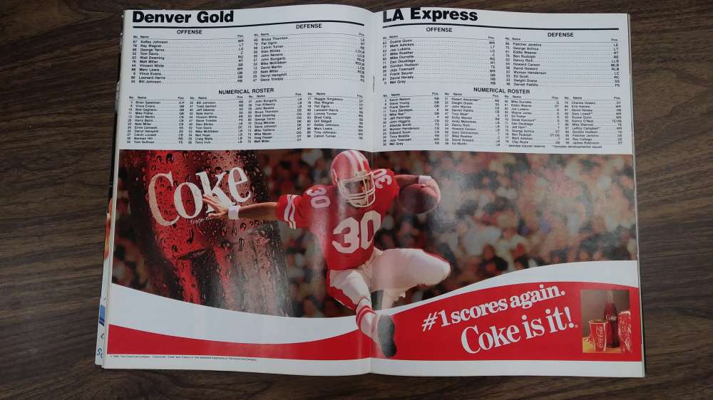 Denver Gold vs LA Express Football 1983 Program J81550 - Image 4