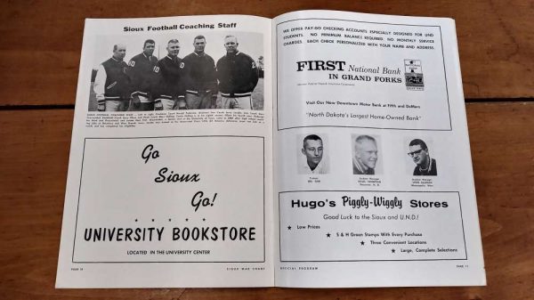 North Dakota vs Augustana Memorial Stadium Football 1965 Program J81621 - Image 3