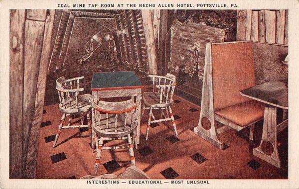Pottsville Pennsylvania Necho Allen Hotel Coal Mine Tap Room Dining PC JH230582