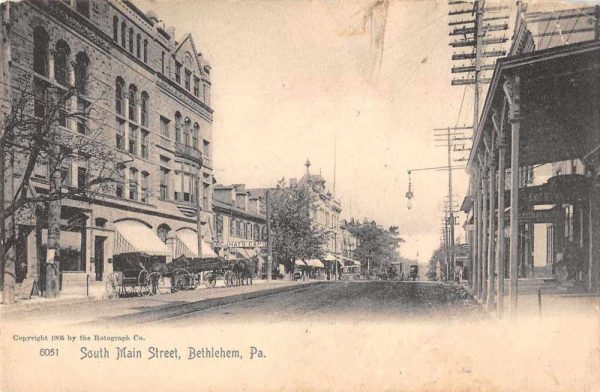 Bethlehem Pennsylvania South Main Street Vintage Postcard JH230583