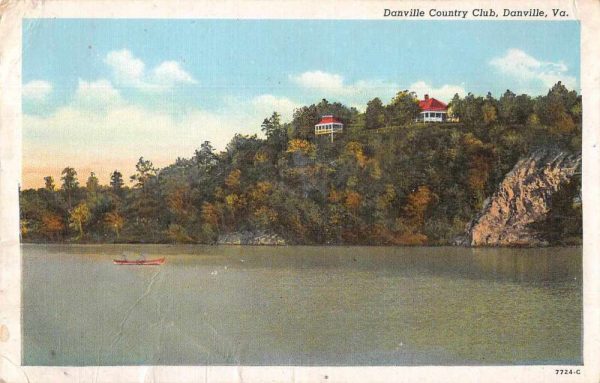 Danville Virginia Country Club Scenic View Vintage Postcard JH230620