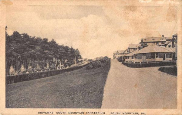 South Mountain Pennsylvania Sanatorium Driveway Vintage Postcard JH230630
