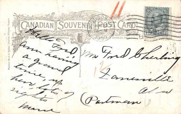 Windsor Ontario Canada CRP Station Railroad Vintage Postcard JH230717 - Image 2