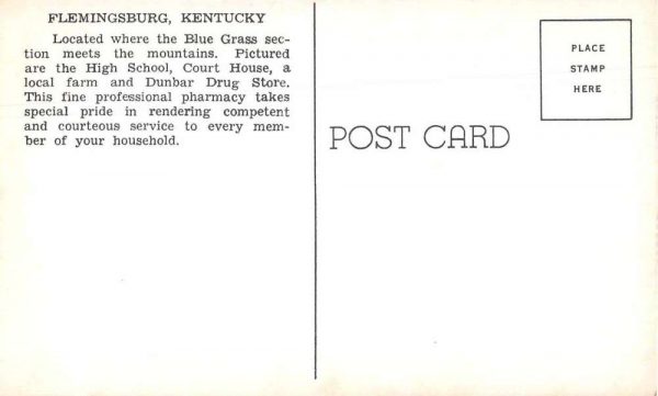 Flemingsburg Kentucky Drug Store Interior High School Vintage Postcard JH230741 - Image 2