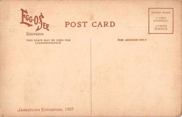 Egg-o-See Cereal Ad Jamestown Expo Boy with Cats and Dog Postcard JH230748 - Image 2