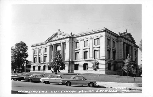 Danville Indiana Court House Real Photo Vintage Postcard JH230765