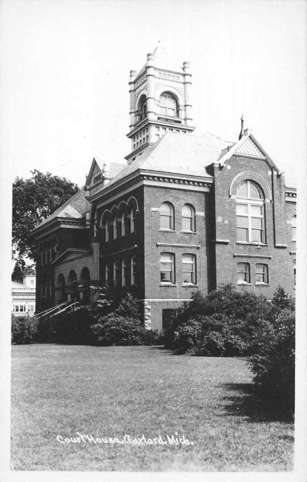 Gaylord Michigan Court House Real Photo Vintage Postcard JH230773